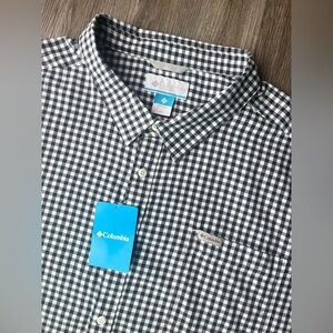 Columbia Vapor Ridge III Long Sleeve Shirt Plaid Size 4X Black And White - NEW